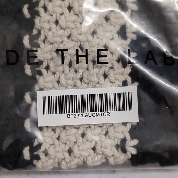 NWT Curateur x Laude The Label Gabby Mini Macrame Bag Wooden Handle Bi-Color - Picture 5 of 5